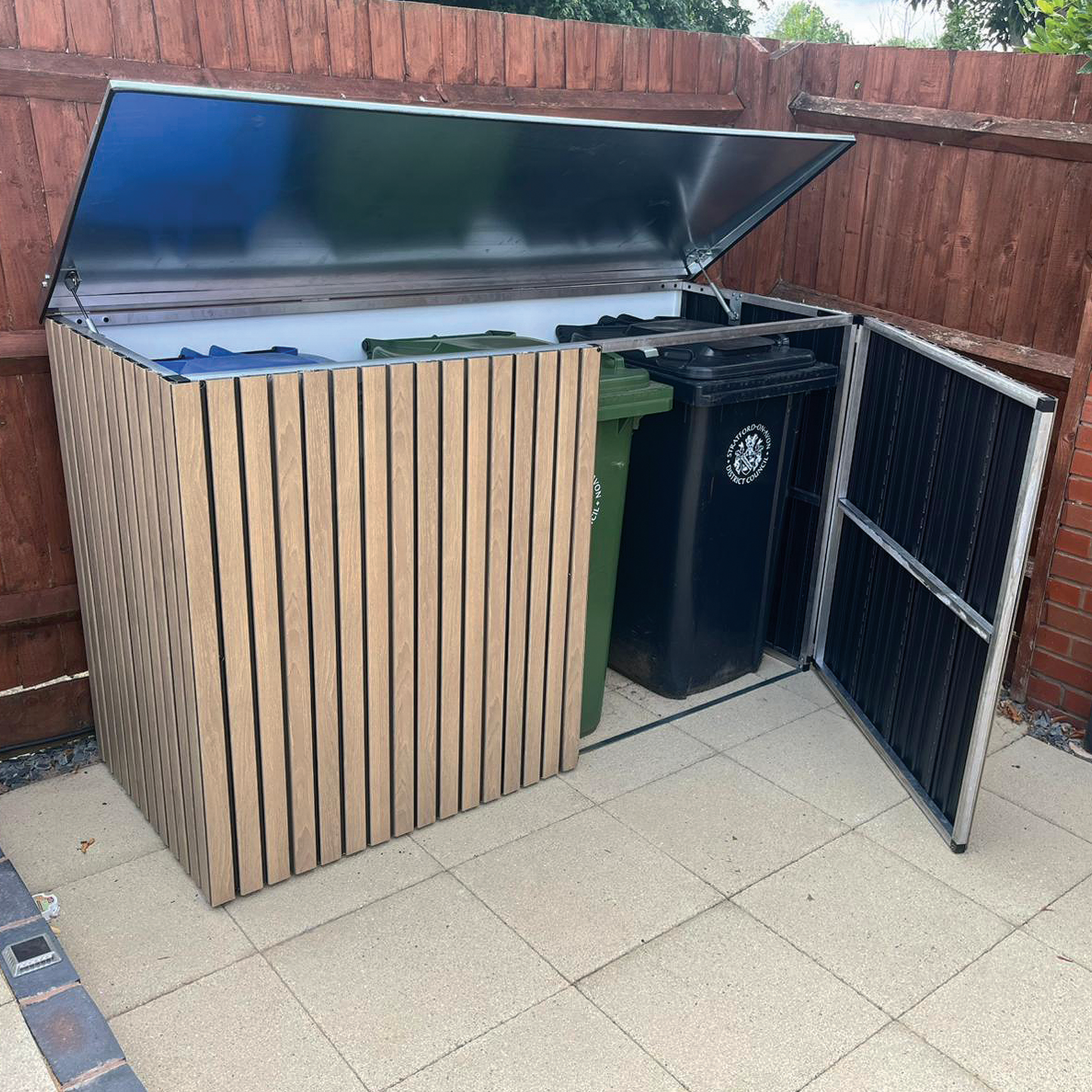 Triple Wheelie Bin Storage