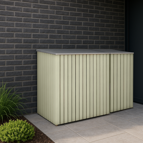 Double Wheelie Bin & Recycling Box Storage