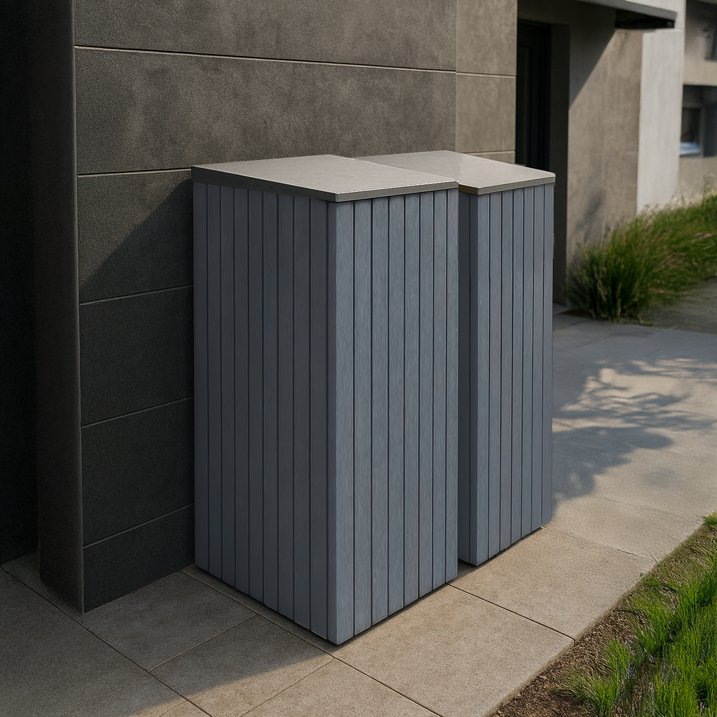 Single Wheelie Bin & Recycling Box Storage
