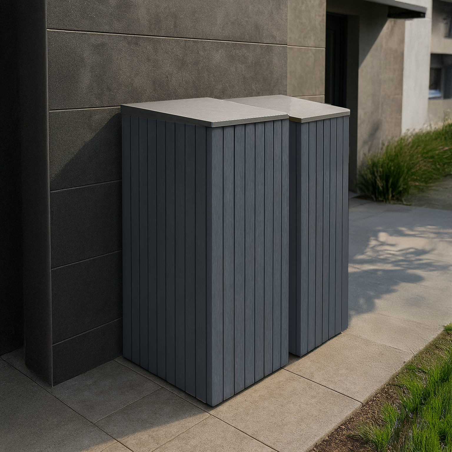 Single Wheelie Bin & Recycling Box Storage
