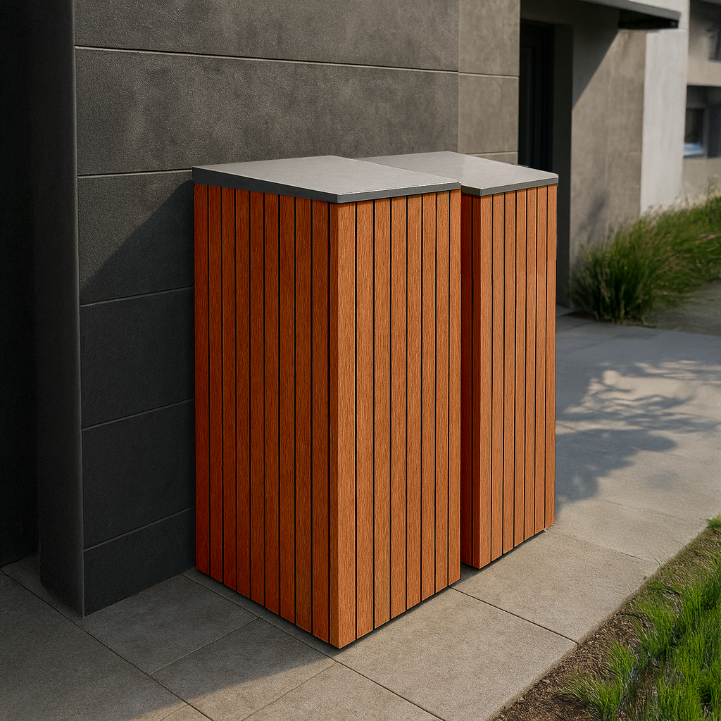 Single Wheelie Bin & Recycling Box Storage