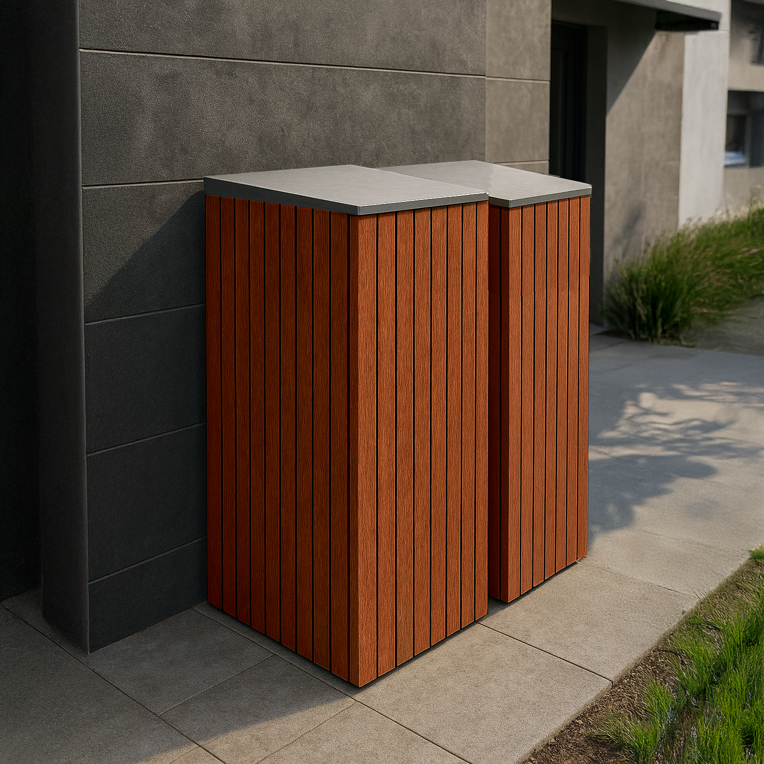 Single Wheelie Bin & Recycling Box Storage