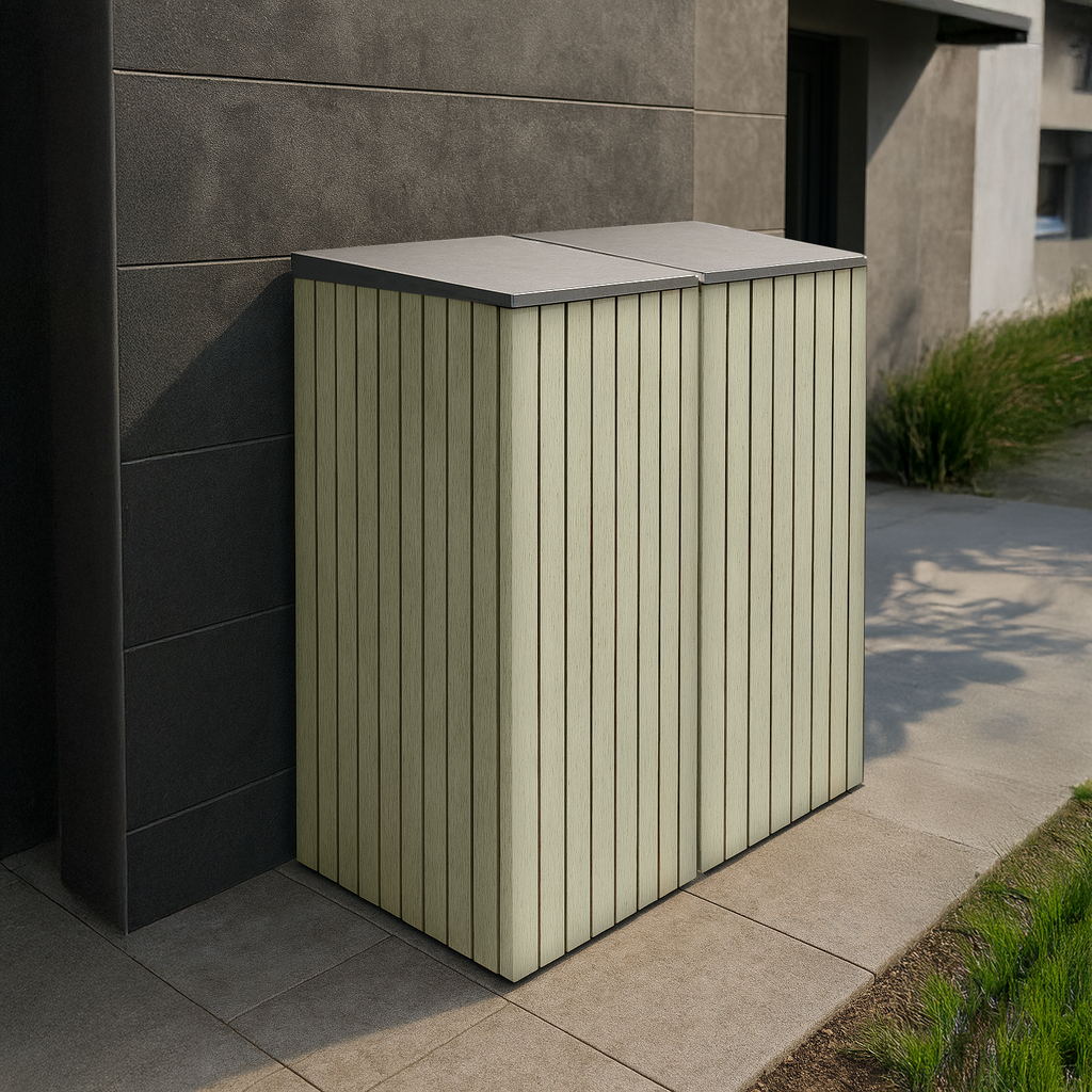 Single Wheelie Bin & Recycling Box Storage