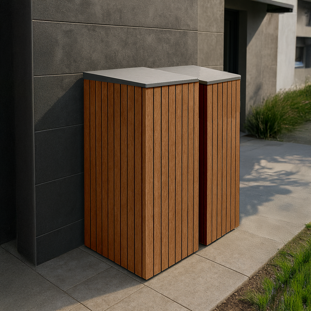 Single Wheelie Bin & Recycling Box Storage